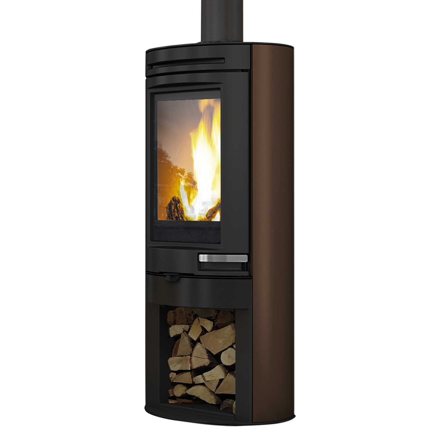 Edilkamin Tally Evo Poêle à bois Acier Bronze