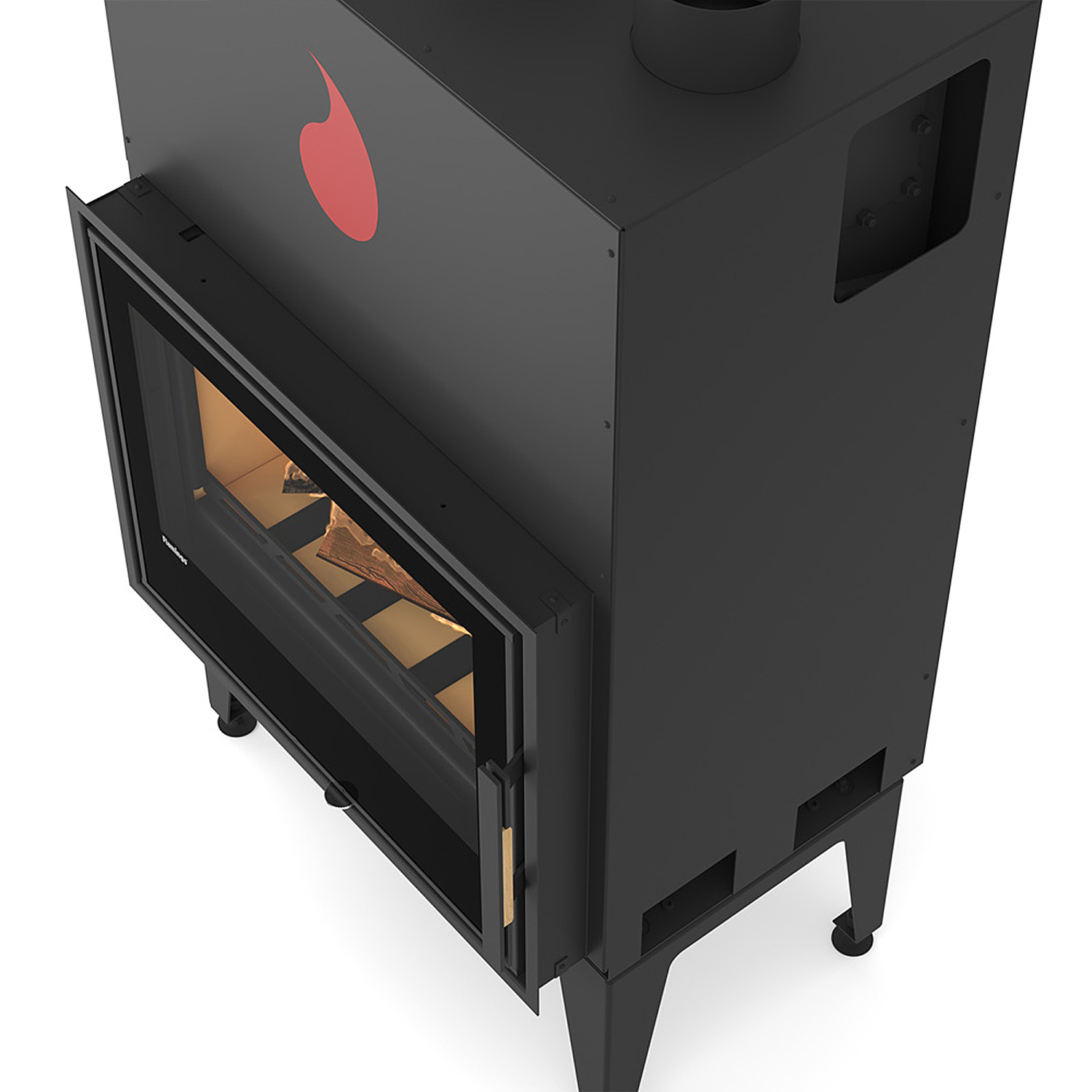 HS Flamingo M9 Insert de cheminée Acier Noir Manuel