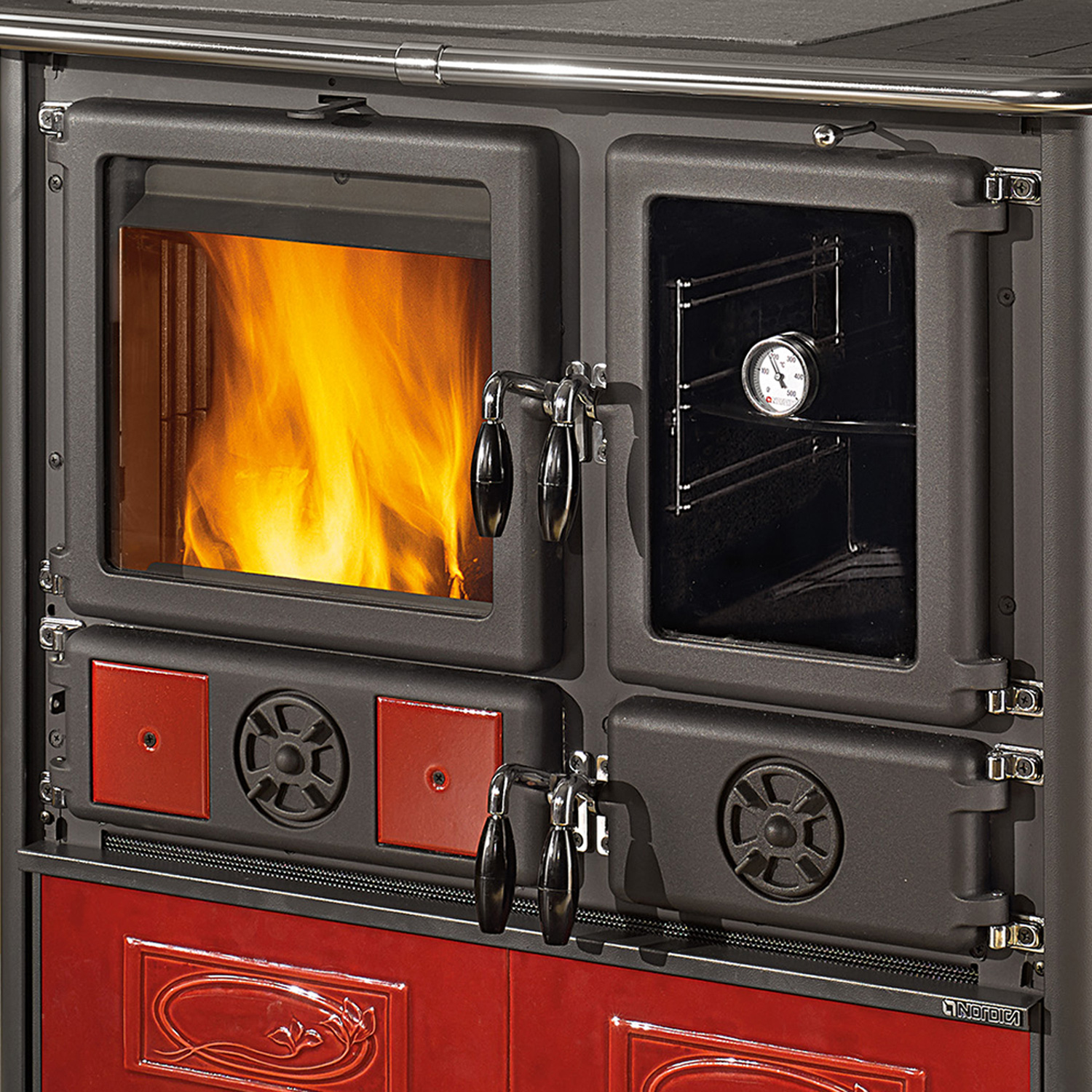 La Nordica Rosa Reverse 2.0 cuisinière à bois Liberty Bordeaux