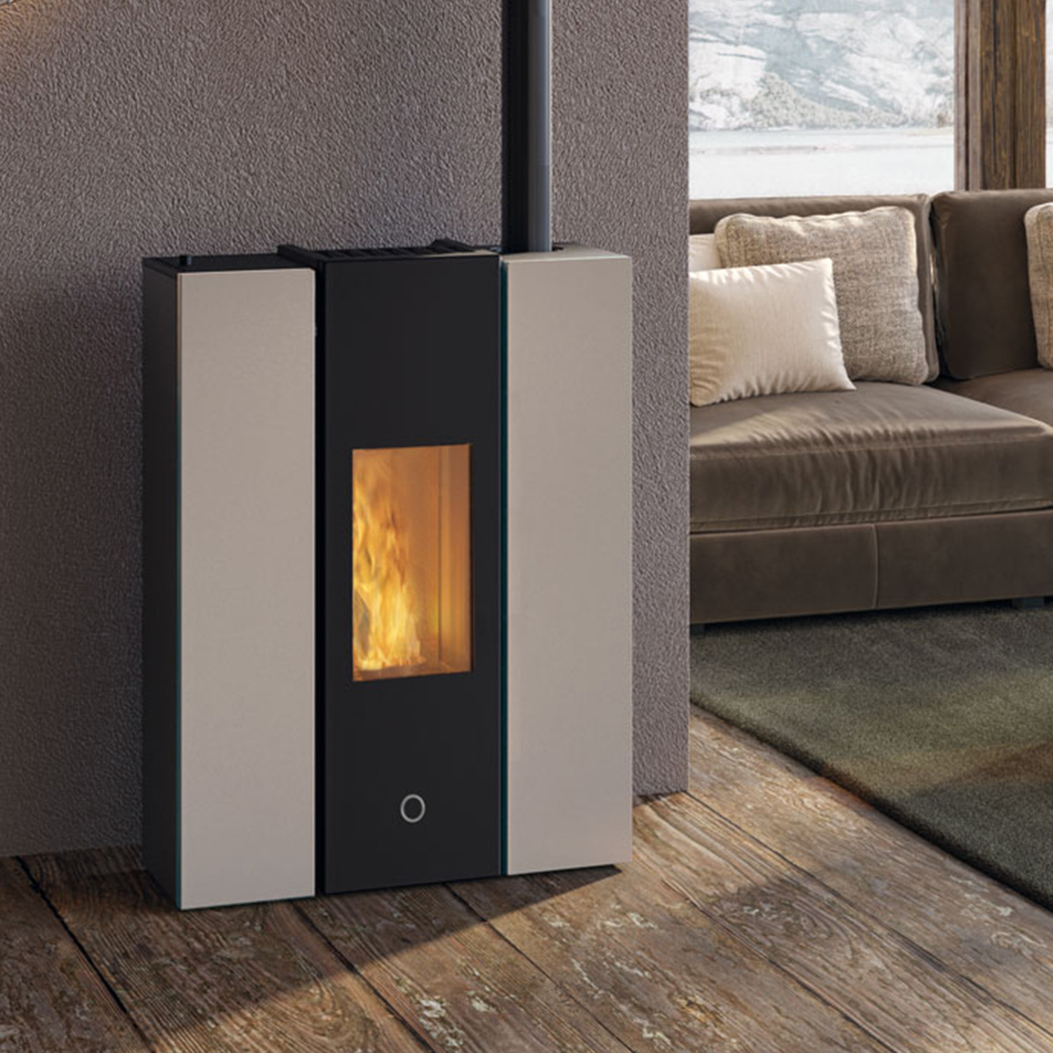 EK63 Gotha 70 Evo Poêle à granulés acier gris tourterelle