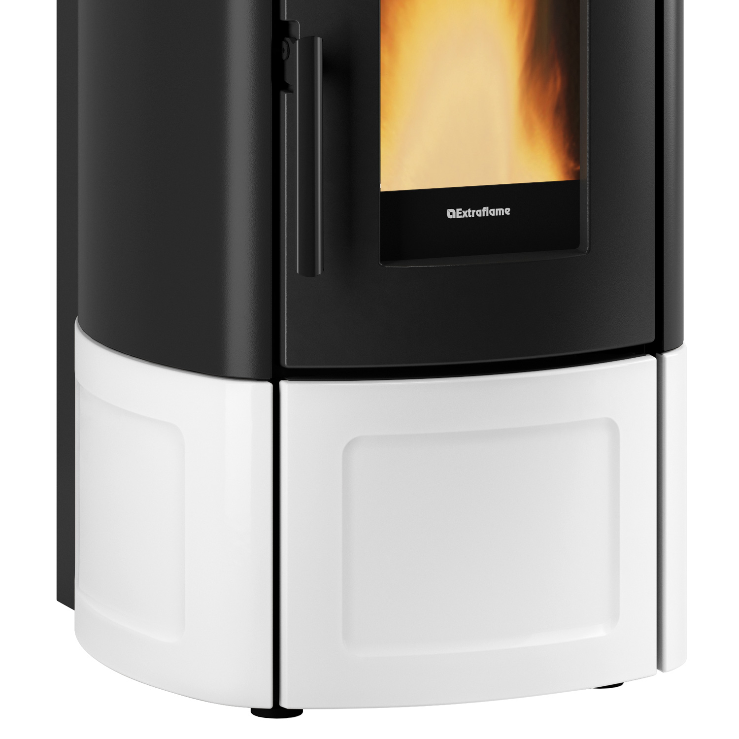 Extraflame Evolution Line Noris Lux poêle à granulés acier majolique blanc