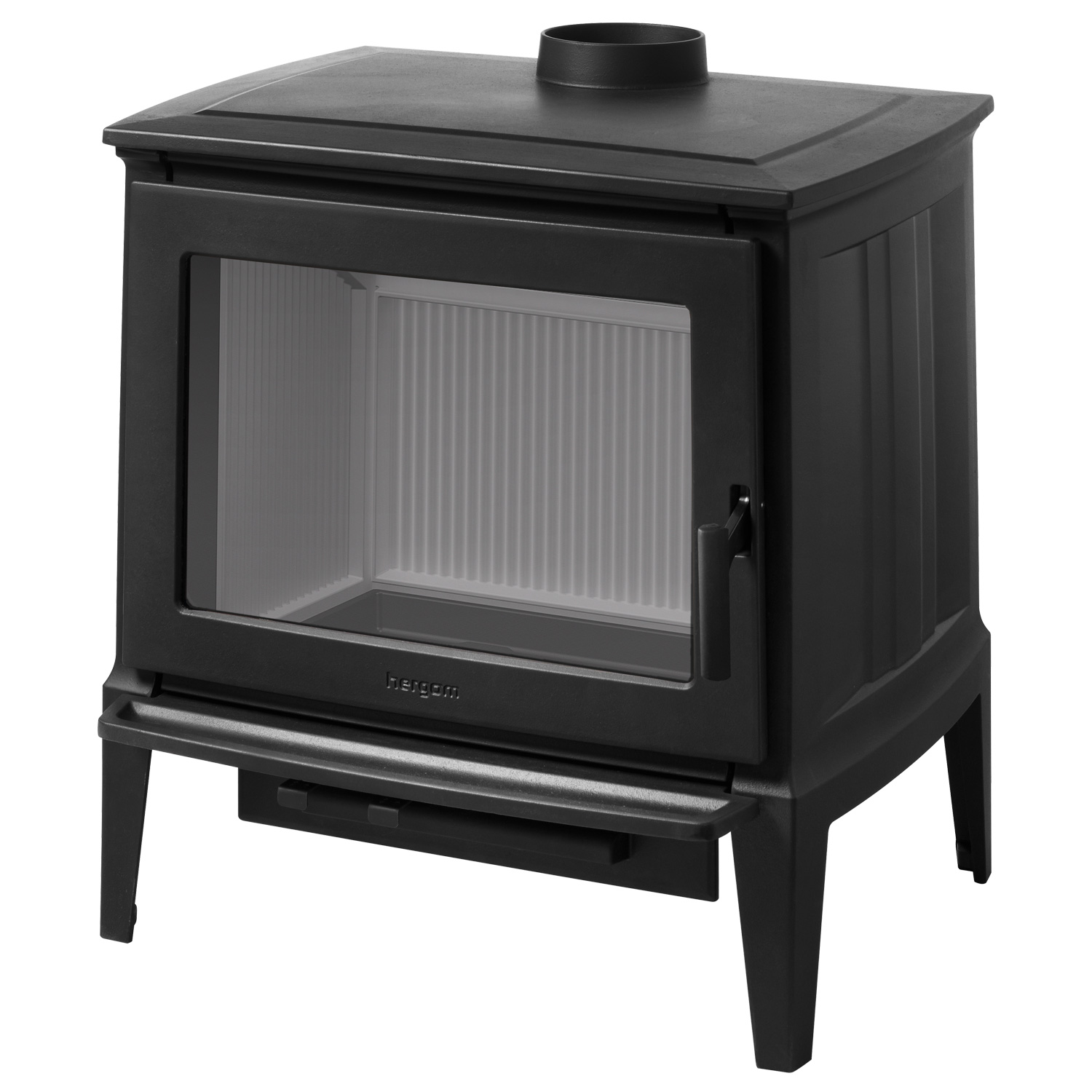 Poêle à bois Hergom E30 L en fonte noire