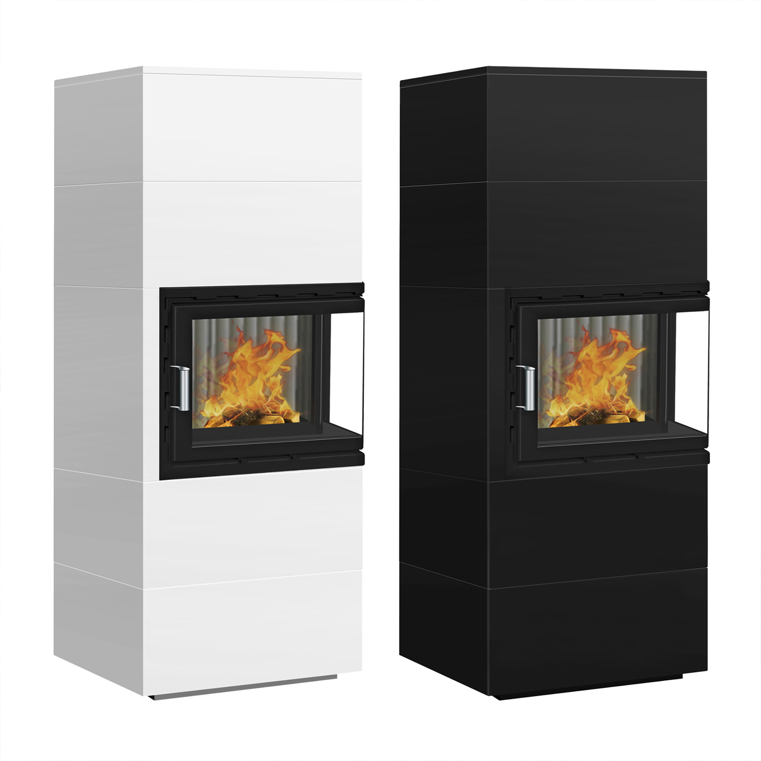 Wamsler Modulo 70/180 L kit de cheminée à droite Noir