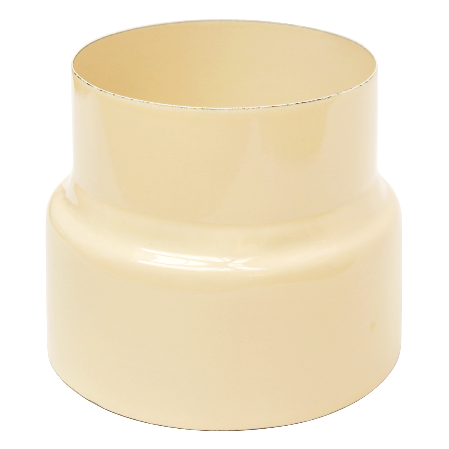 Réduction de tuyau de poêle / conduit de fumée émaillé Raik 150mm - 130mm Ivoire