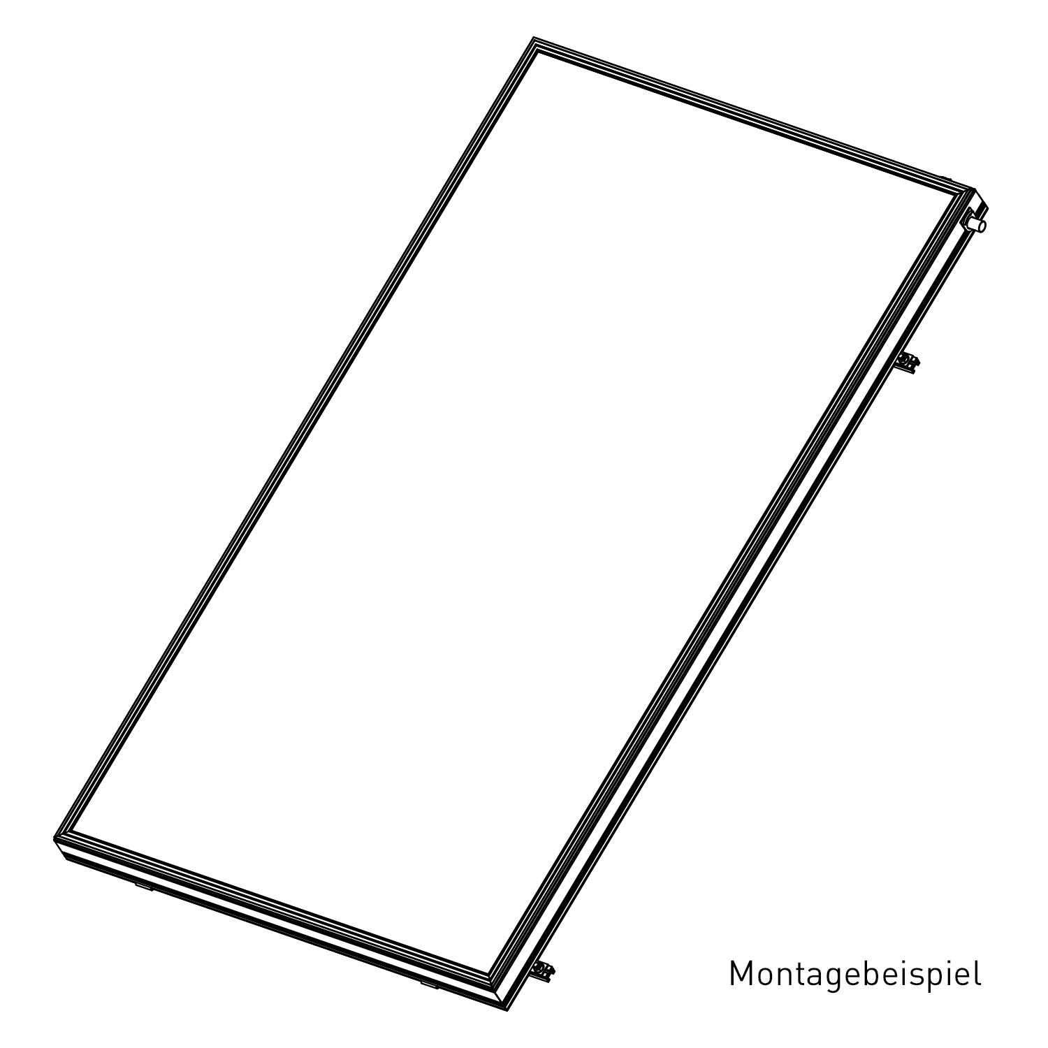 Sunex Standard Kit de montage pour toit incliné 25-60 degrés pour 1 collecteur solaire AMP 2.0