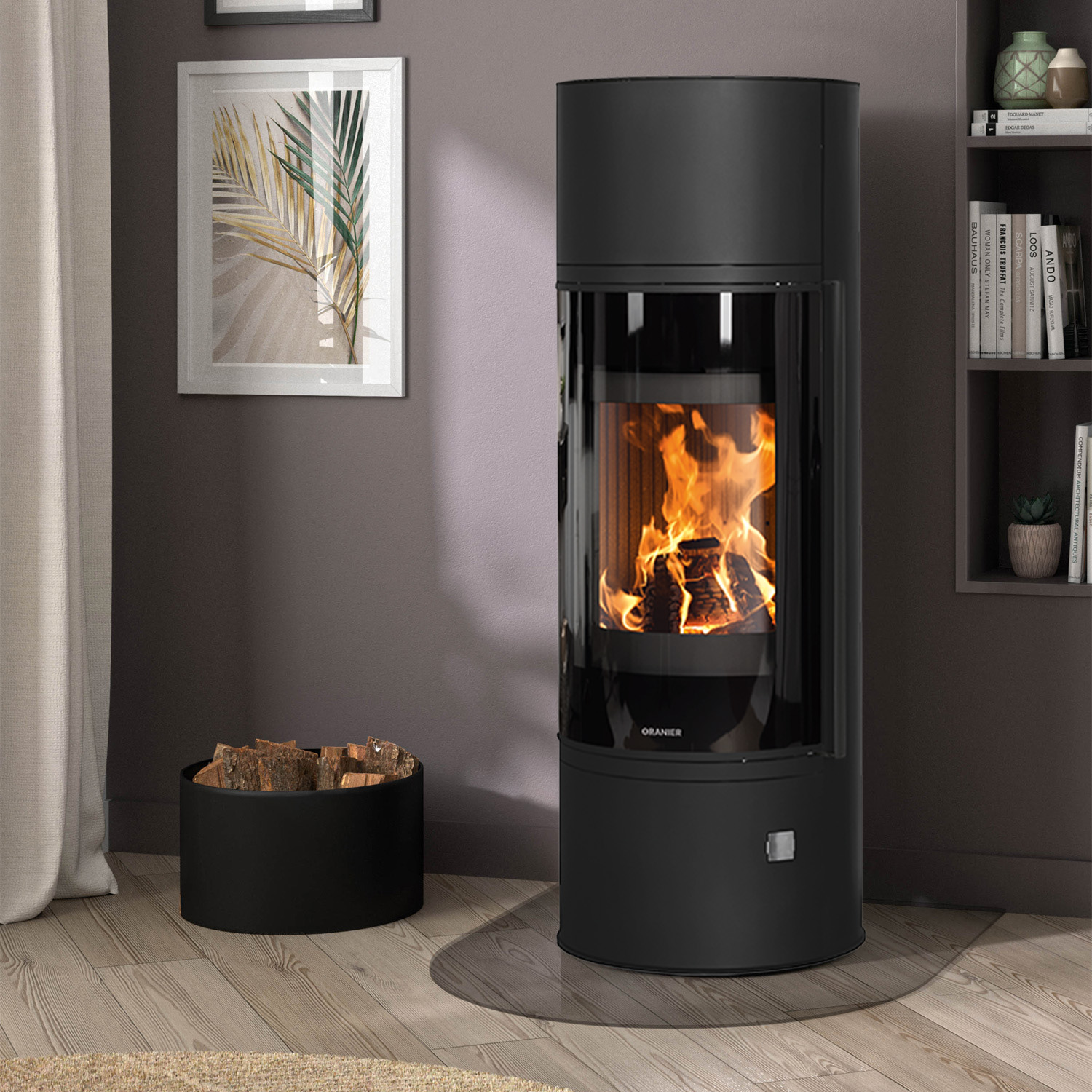 Oranier Arena Aqua 2.0 poêle à bois hydraulique en acier noir