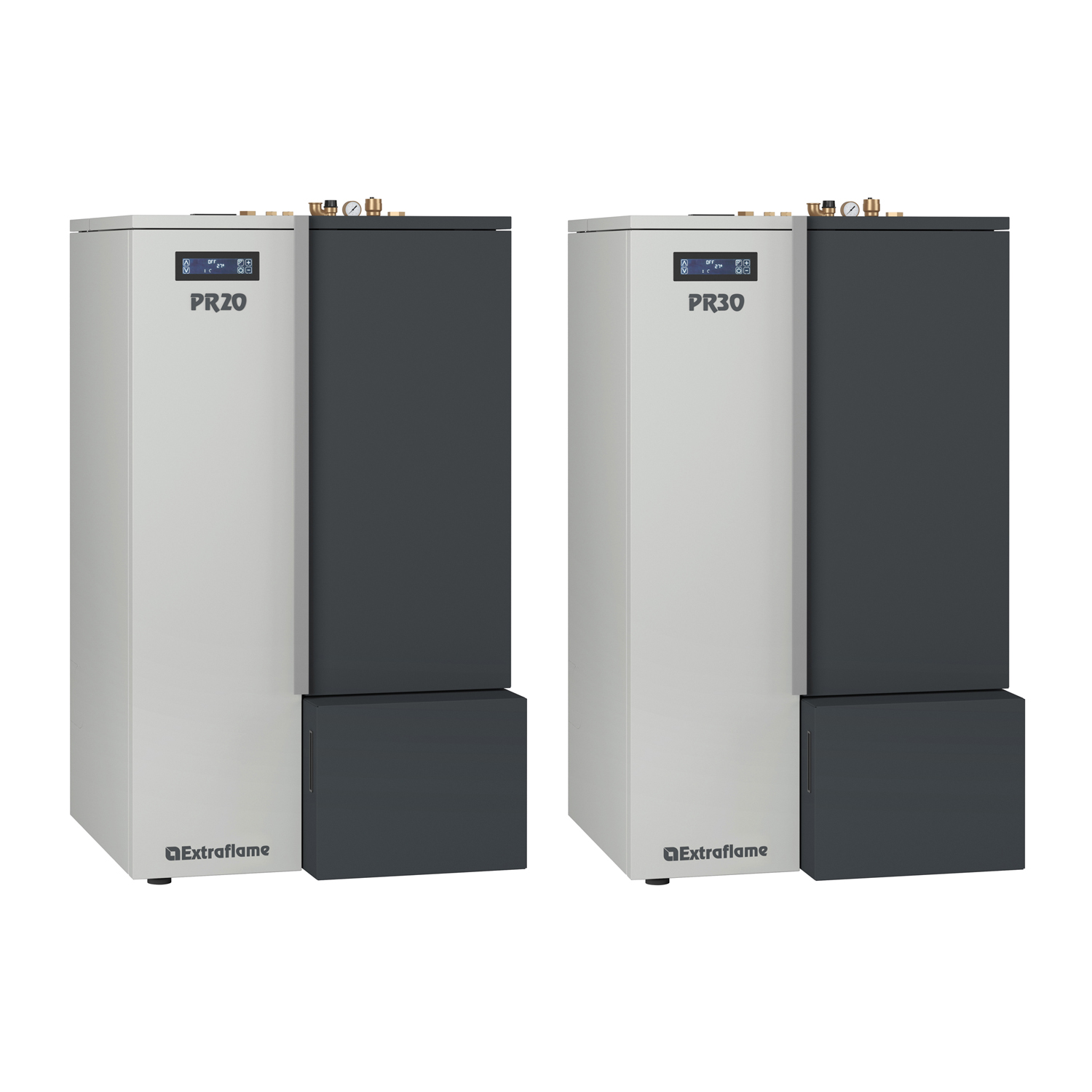 Extraflame Evolution Line PR30 Chaudière à granulés Acier Blanc-Gris