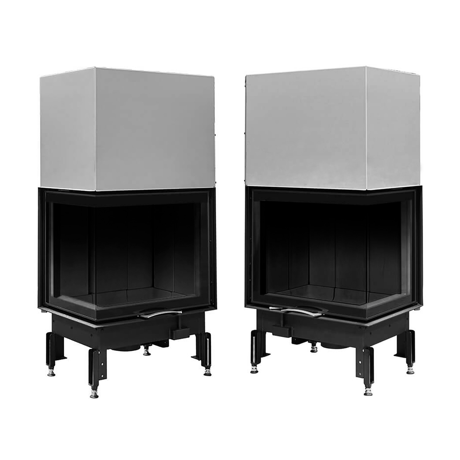 Austroflamm 69x49x57 S 2.0 Insert de cheminée angle gauche chambre de combustion noire