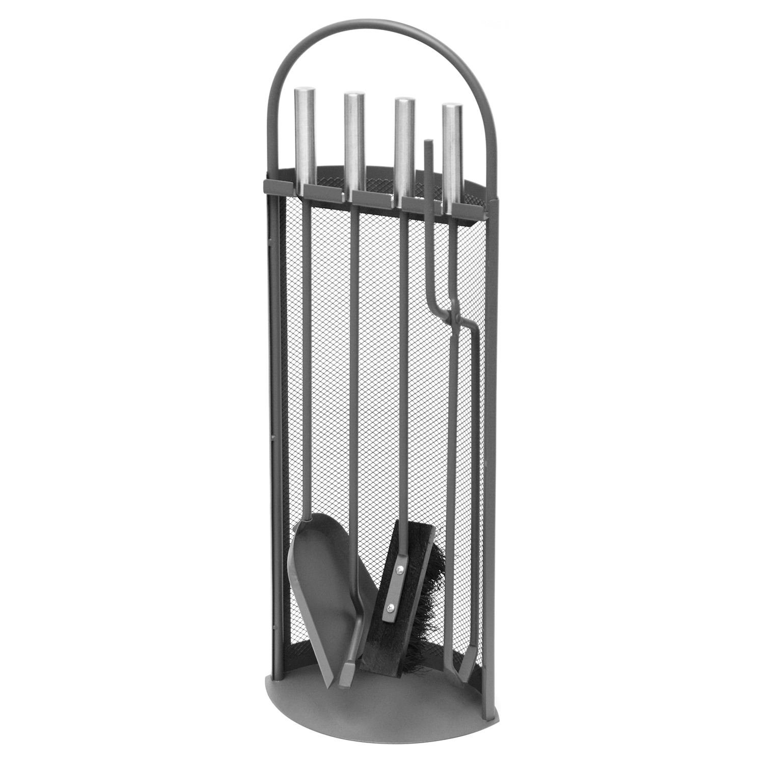 Ensemble d'accessoires pour cheminée Raik Arthur, 4 pièces, anthracite, poignées en acier inoxydable, 66 cm Ensemble d'accessoires pour cheminée Raik Arthur, 4 pièces, anthracite, poignées en acier inoxydable, 66 cm