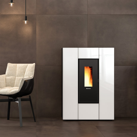 Extraflame-Pelletofen Marilena Plus AD Crystal Weiß im Kamin-Shop von kamdi24 FExtraflame-Pelletofen Marilena Plus AD Crystal Weiß im Kamin-Shop von kamdi24