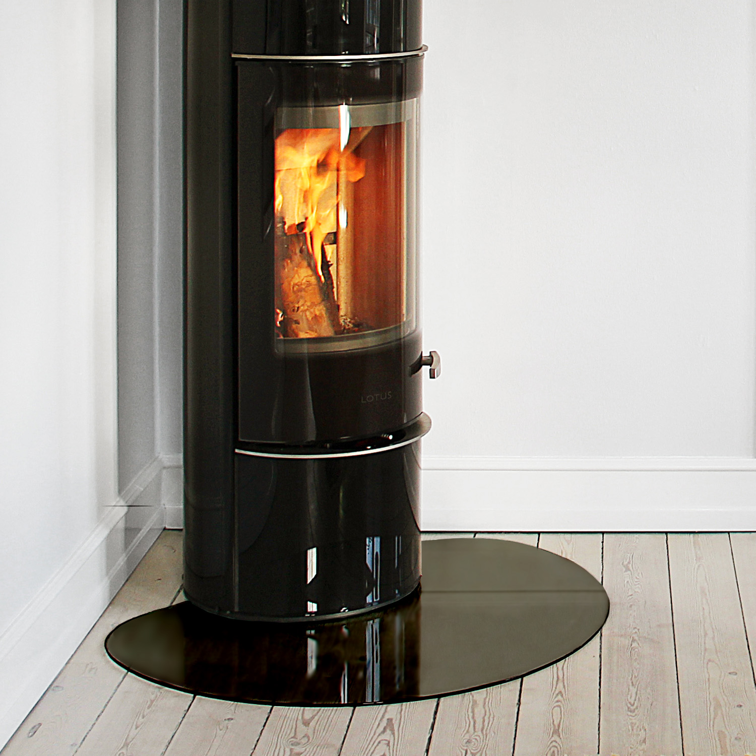 Lotus Prestige Plaque de sol en verre noir Lotus Prestige Plaque de sol en verre noir