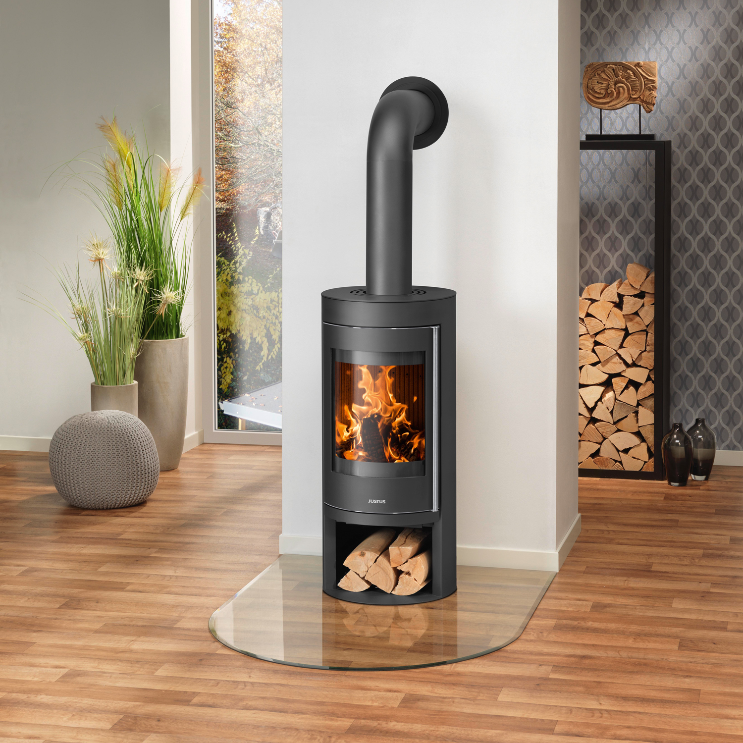 Justus Mino 2.0 Poêle à bois Acier Noir