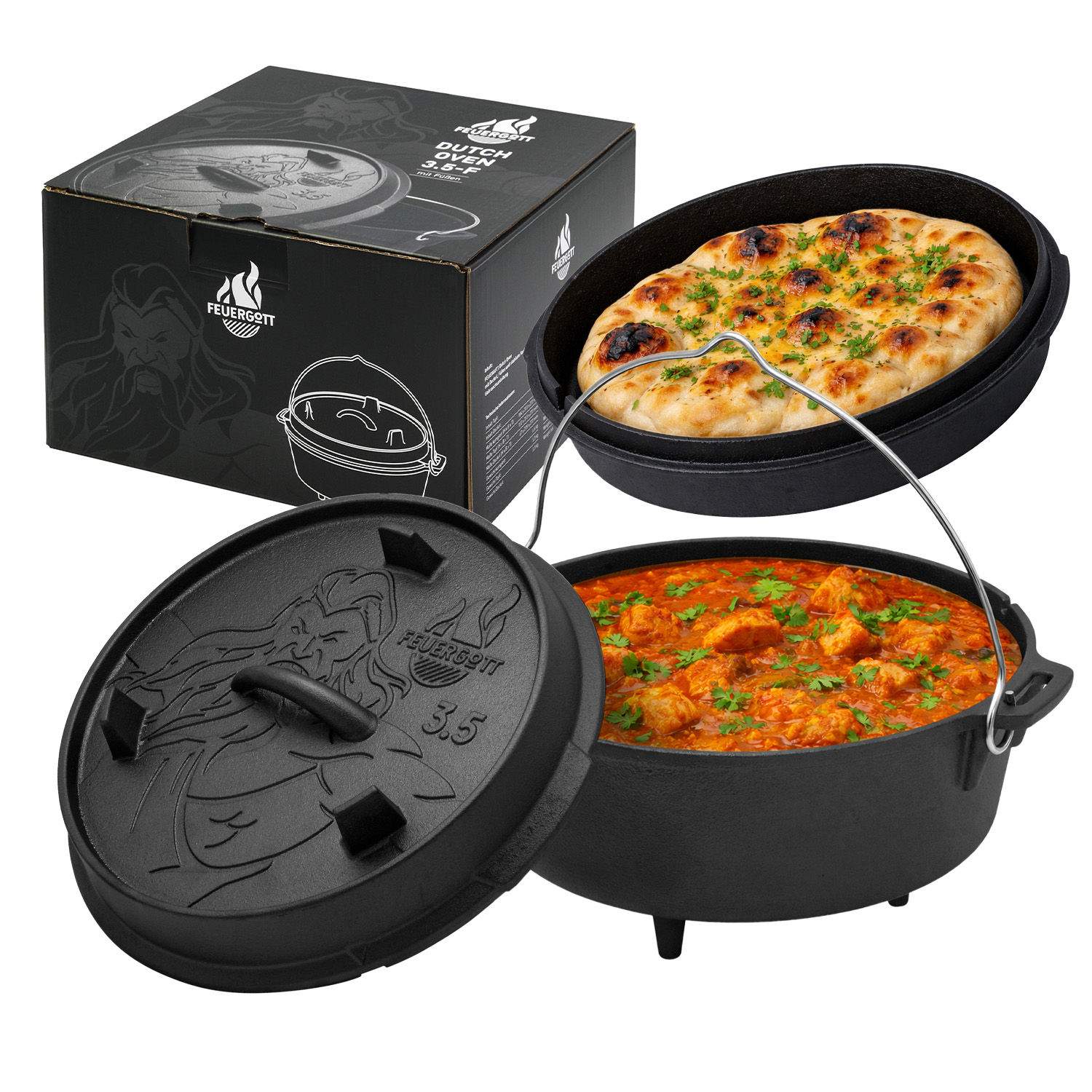 FEUERGOTT Dutch Oven 3,5 l avec pieds
