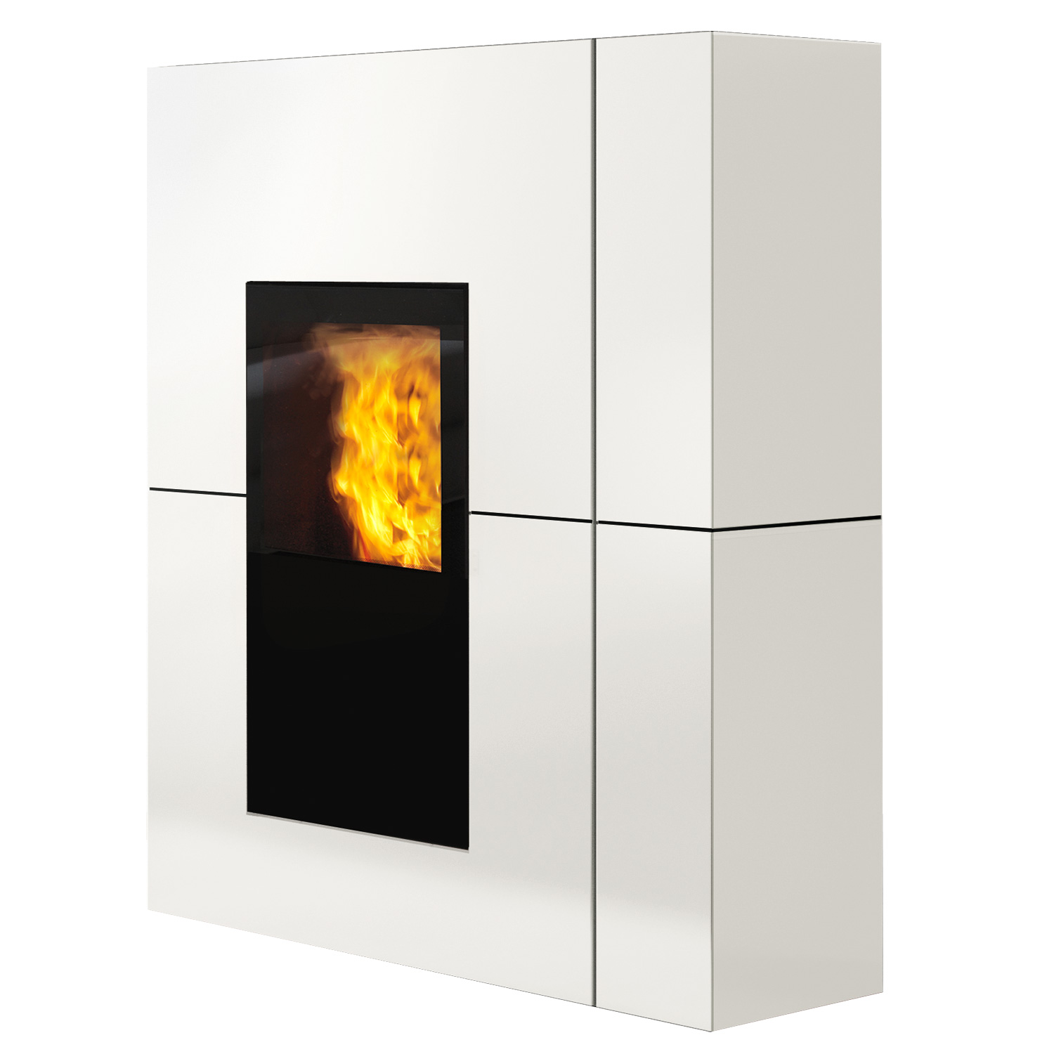 Edilkamin Blade H 23 Evo poêle à granulés bouilleur acier blanc mat inclus kit R-FX