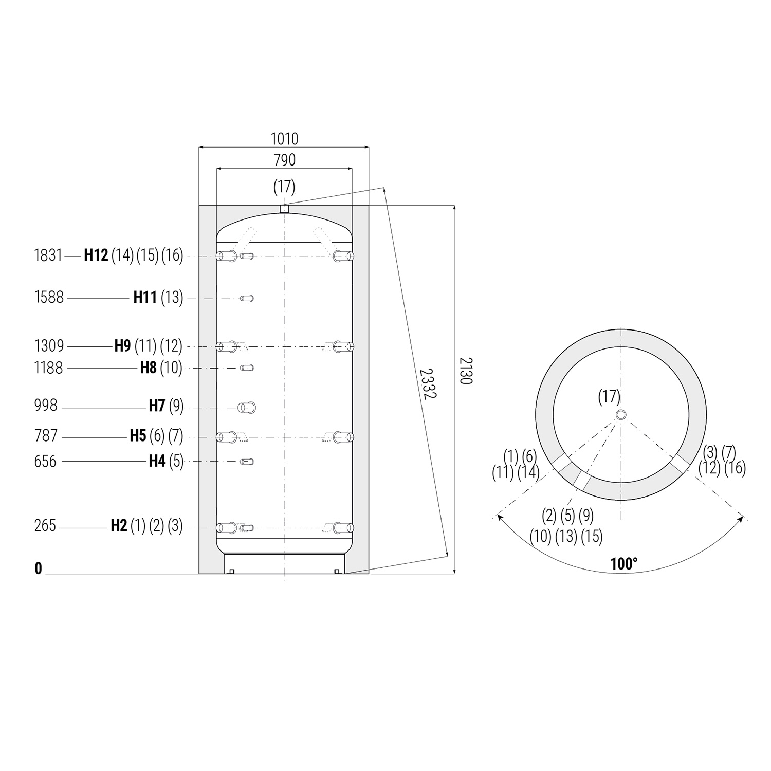 Réservoir tampon Laddomat Termoventiler Puffer 1000 (946 litres) Réservoir tampon Laddomat Termoventiler Puffer 1000 (946 litres)