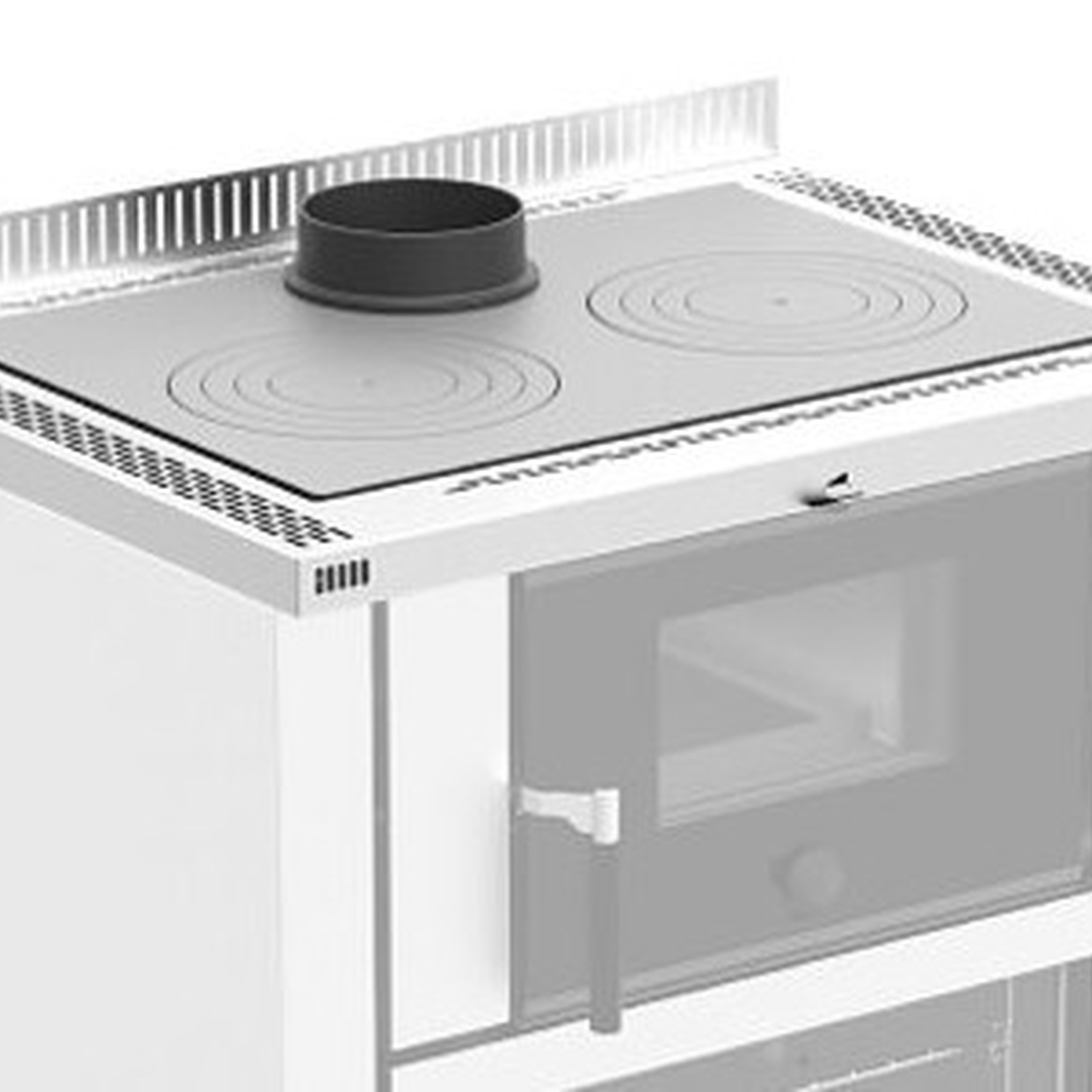 La Nordica VERONA XXL.16 Majolika - Blanc cuisinière à bois