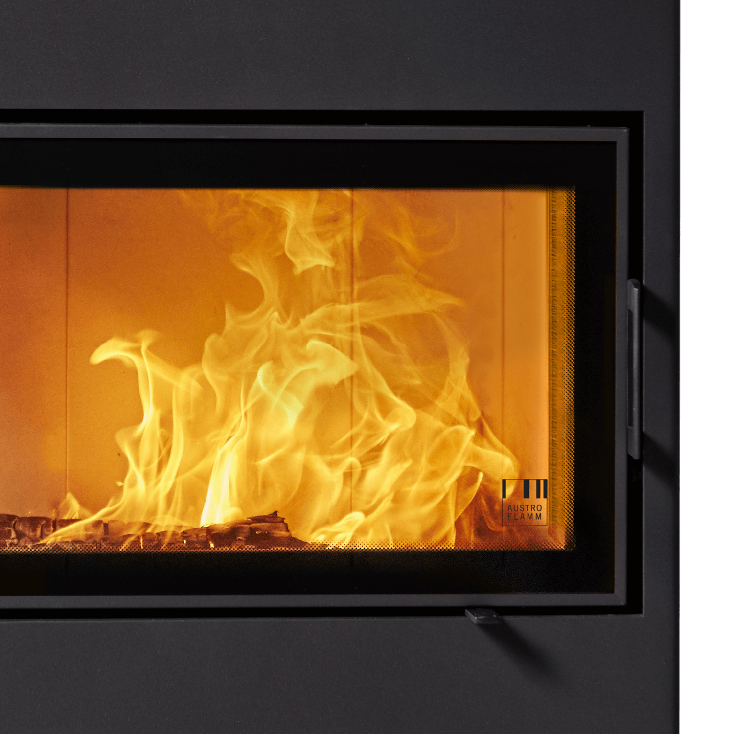 Austroflamm Dexter 2.0 Poêle à bois en acier gris fonte, charnière de porte à gauche