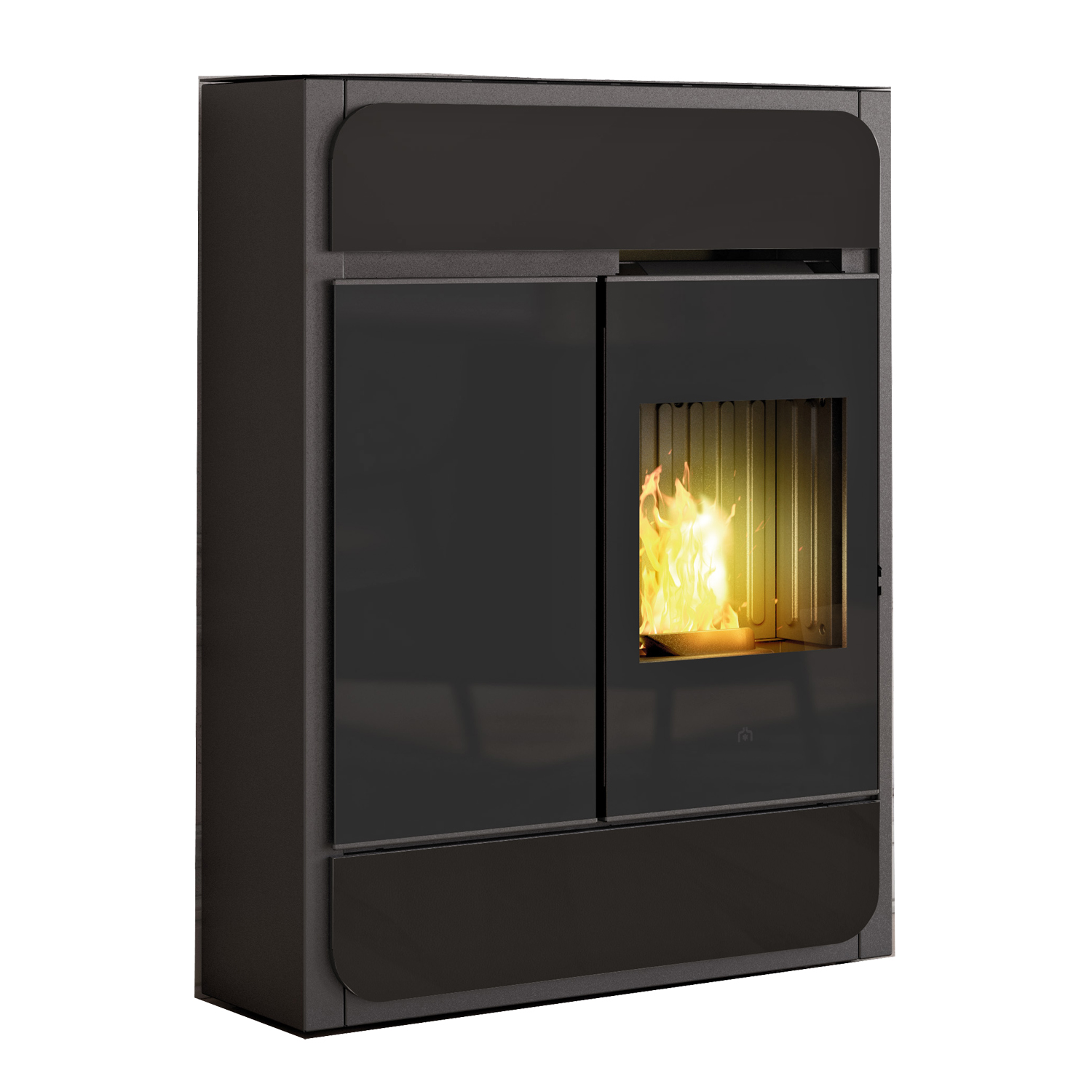 Edilkamin Bild Up poêle à granulés en céramique noire Edilkamin Bild Up poêle à granulés en céramique noire