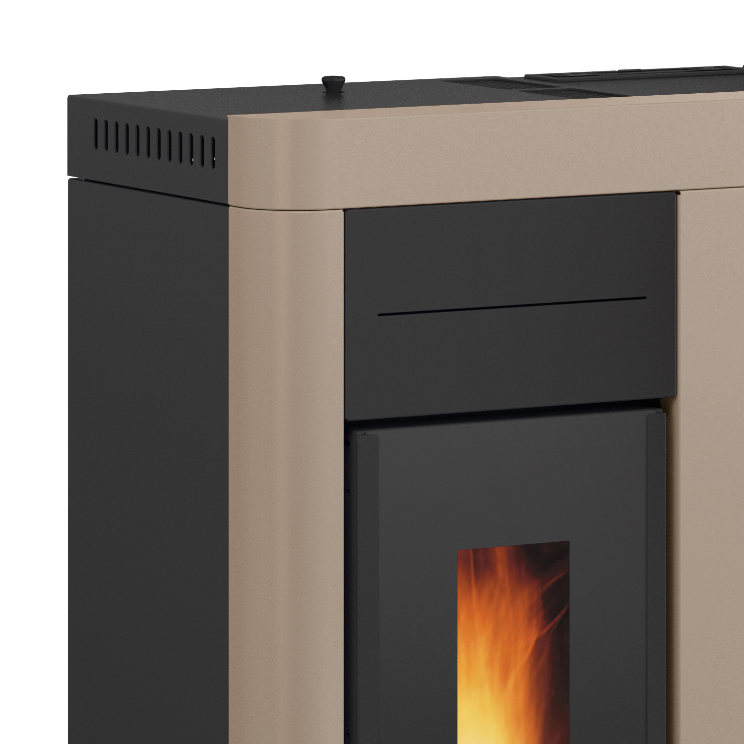 poêle à granulés bouilleur Taupe Mat