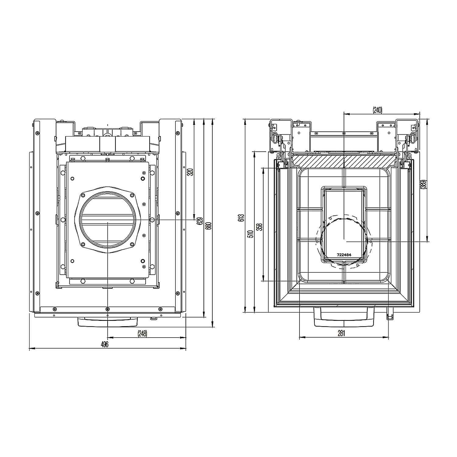 Austroflamm 48x51x51 S3 2.0 insert de cheminée