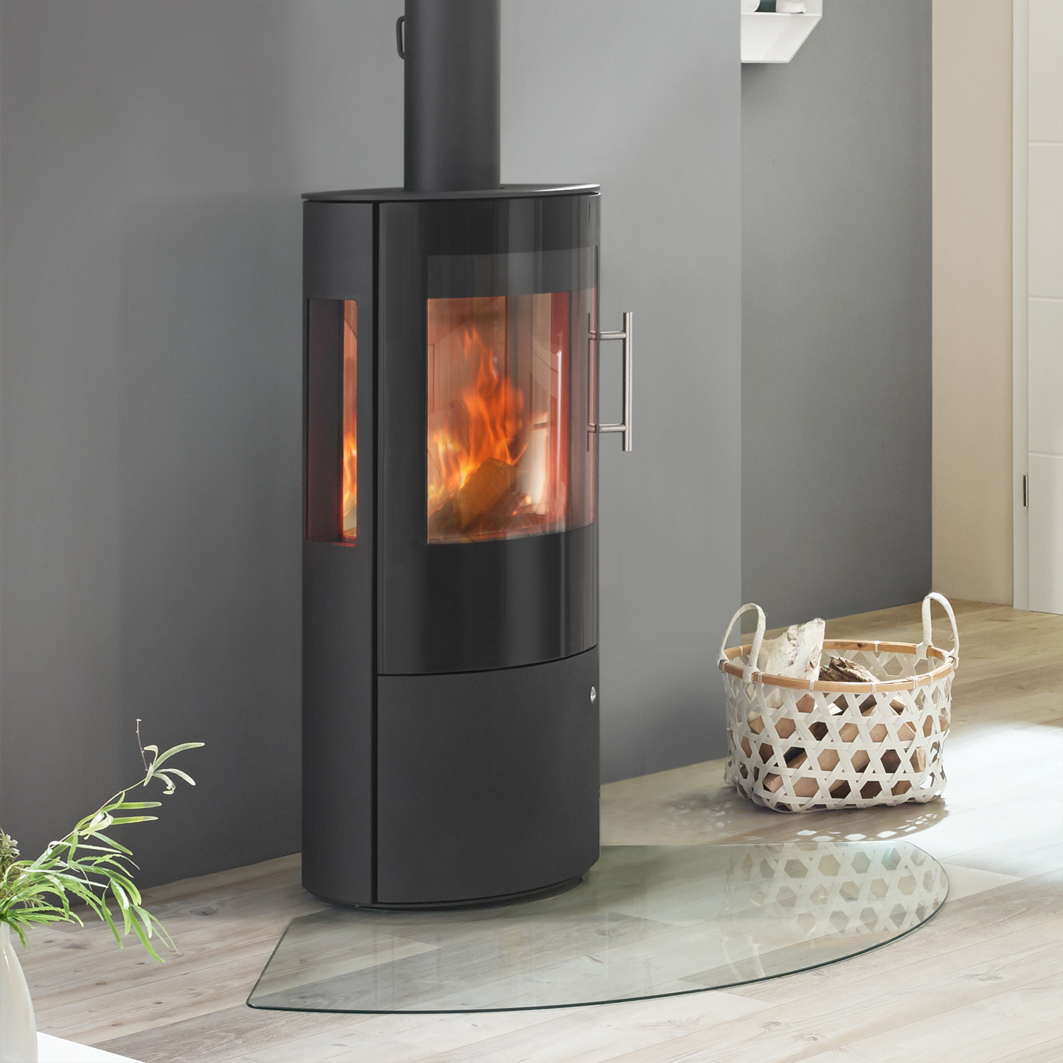 Porte en verre pour poêle à bois Draco de Königshütte