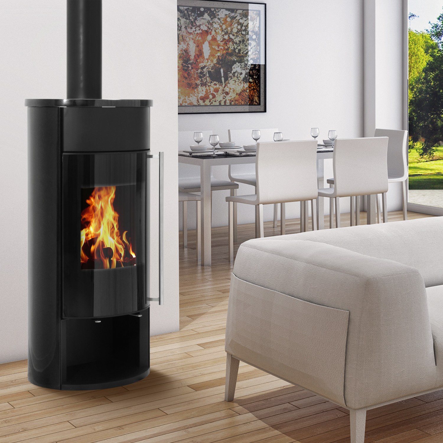 Poêle à bois avec échangeur thermique Schmitzker Lecara Blackline