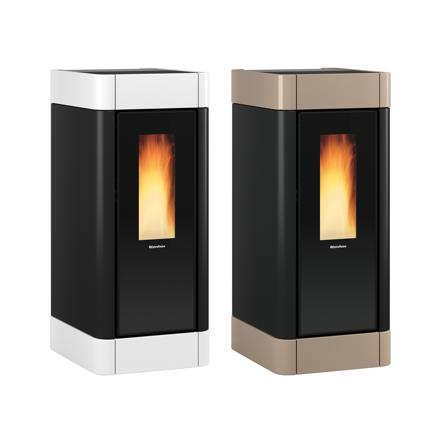 Extraflame Evolution Line Sinfony poêle à granulés acier brillant Tortora