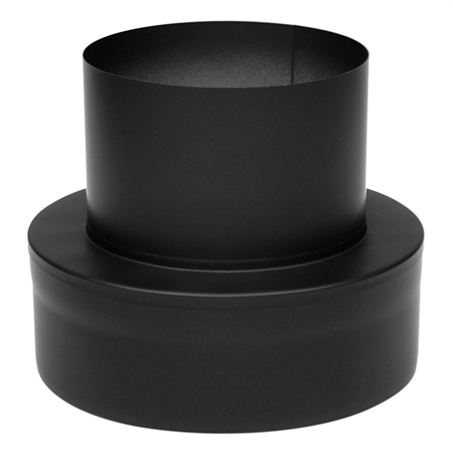 Raik Coltherm Adaptateur double paroi 150mm transition de EW à DW noir pour tuyau de fumée / conduit de fumée