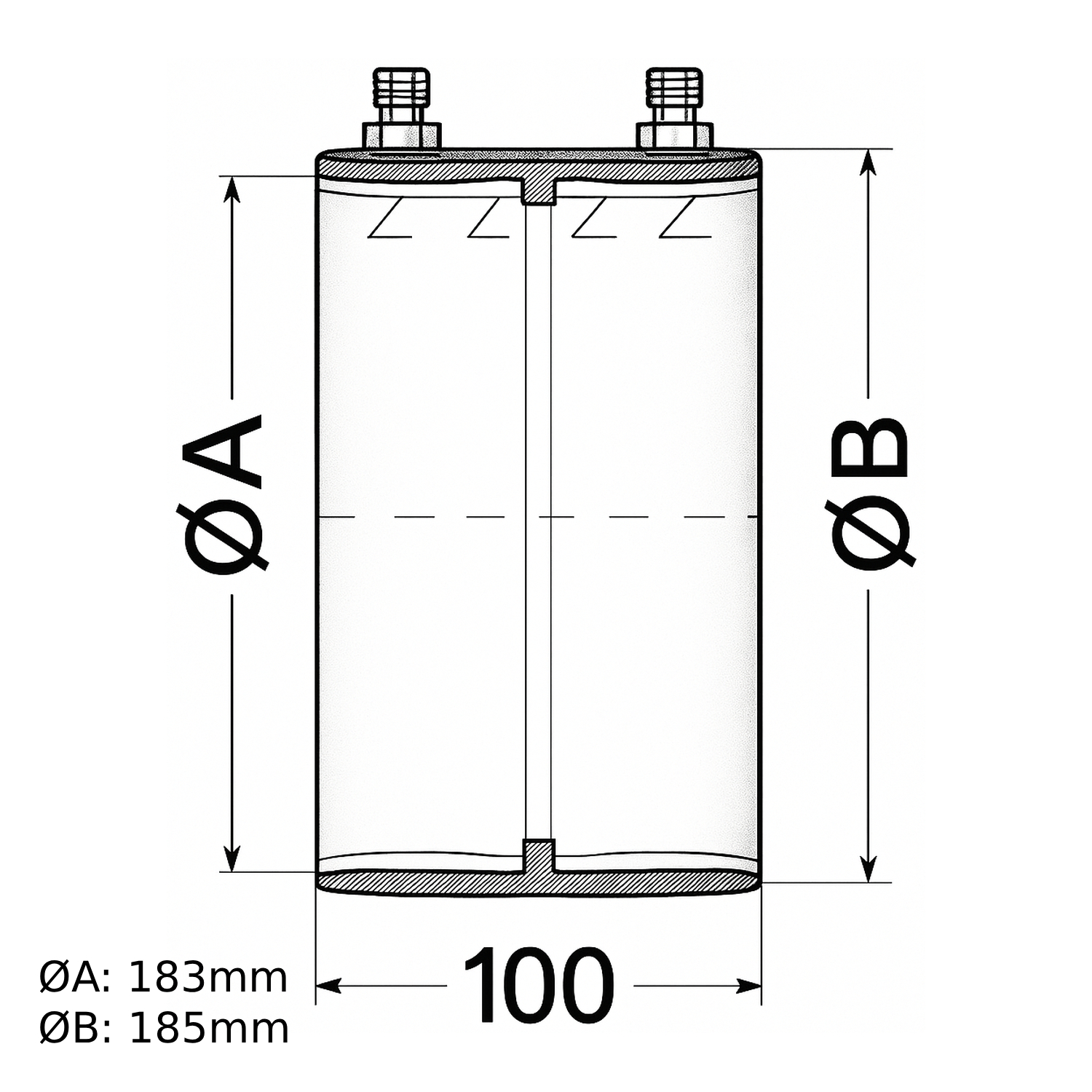 Schiedel absorbeur de bruit solidien Ø180 mm pour huile/gaz mat