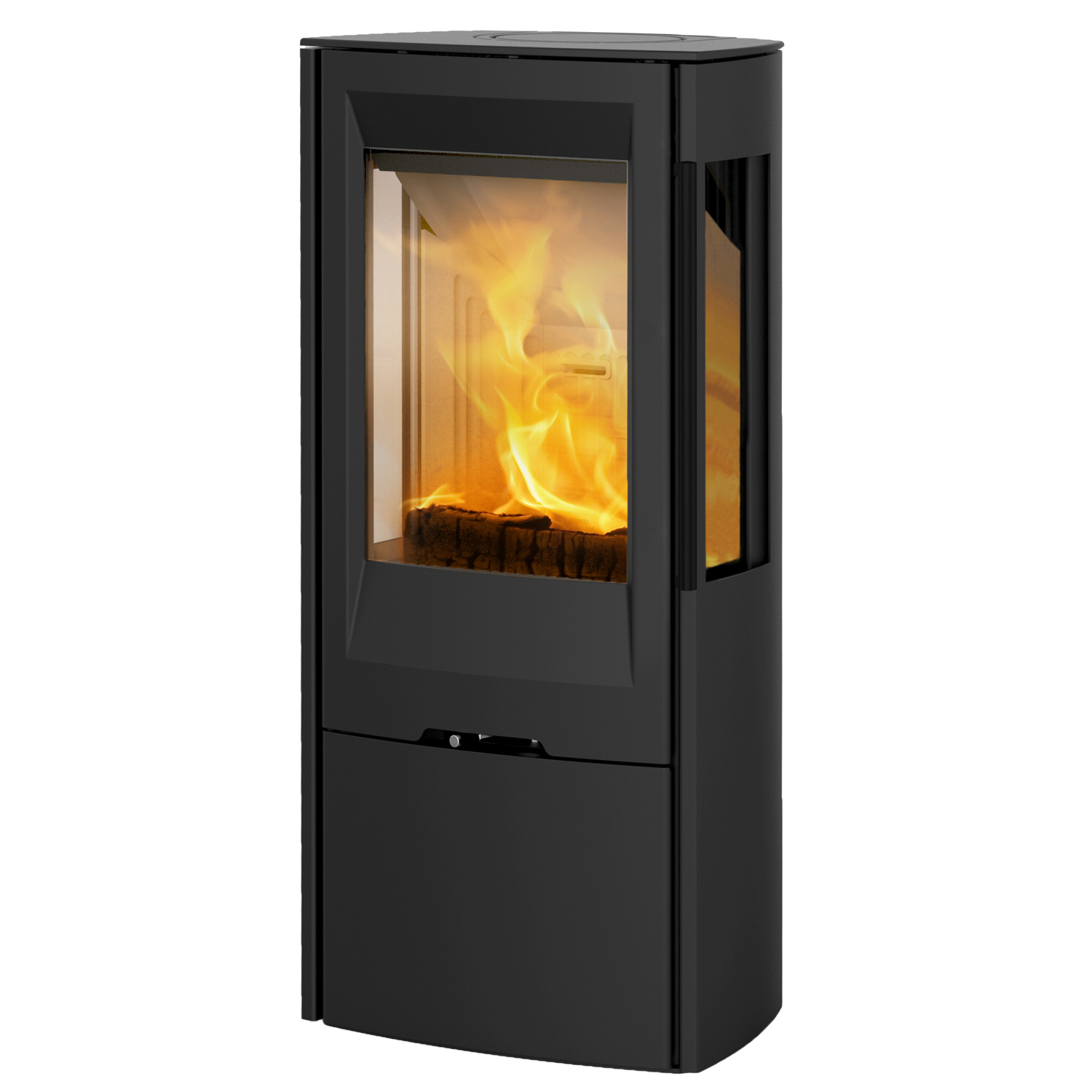 TermaTech TT30G Poêle à bois classique en acier noir