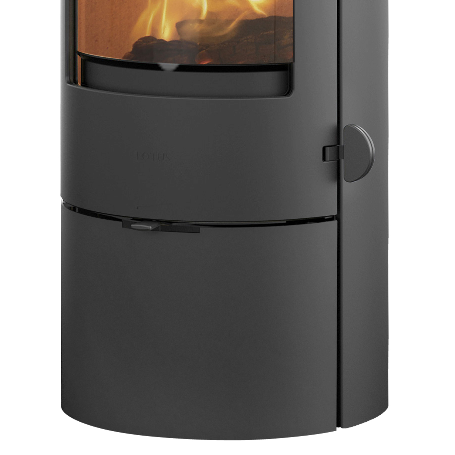 Poêle à bois Lotus Prestige Basic Gris, sortie de fumée par le haut