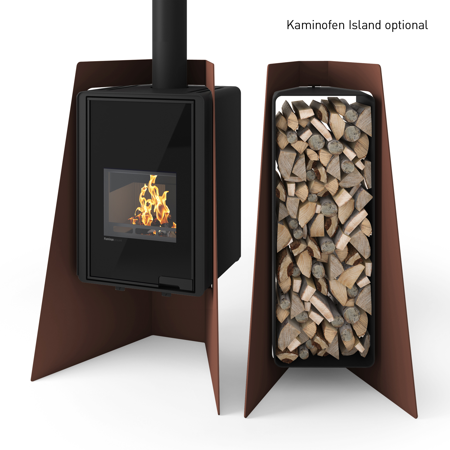 HS Flamingo Deluxe 3 Étagère en bois Marron