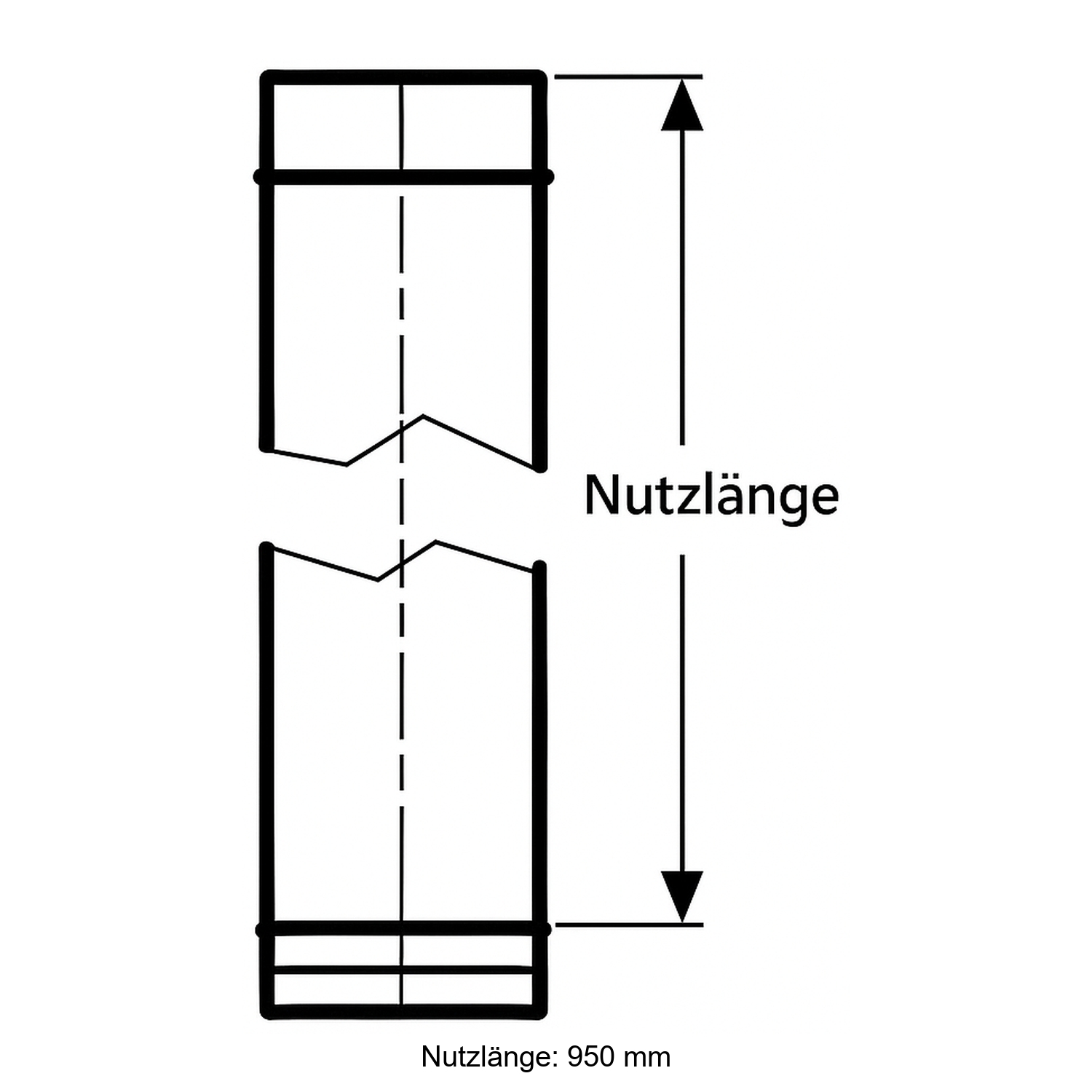Schiedel PRIMA PLUS élément de conduit 1000mm Ø180 mm simple paroi mat