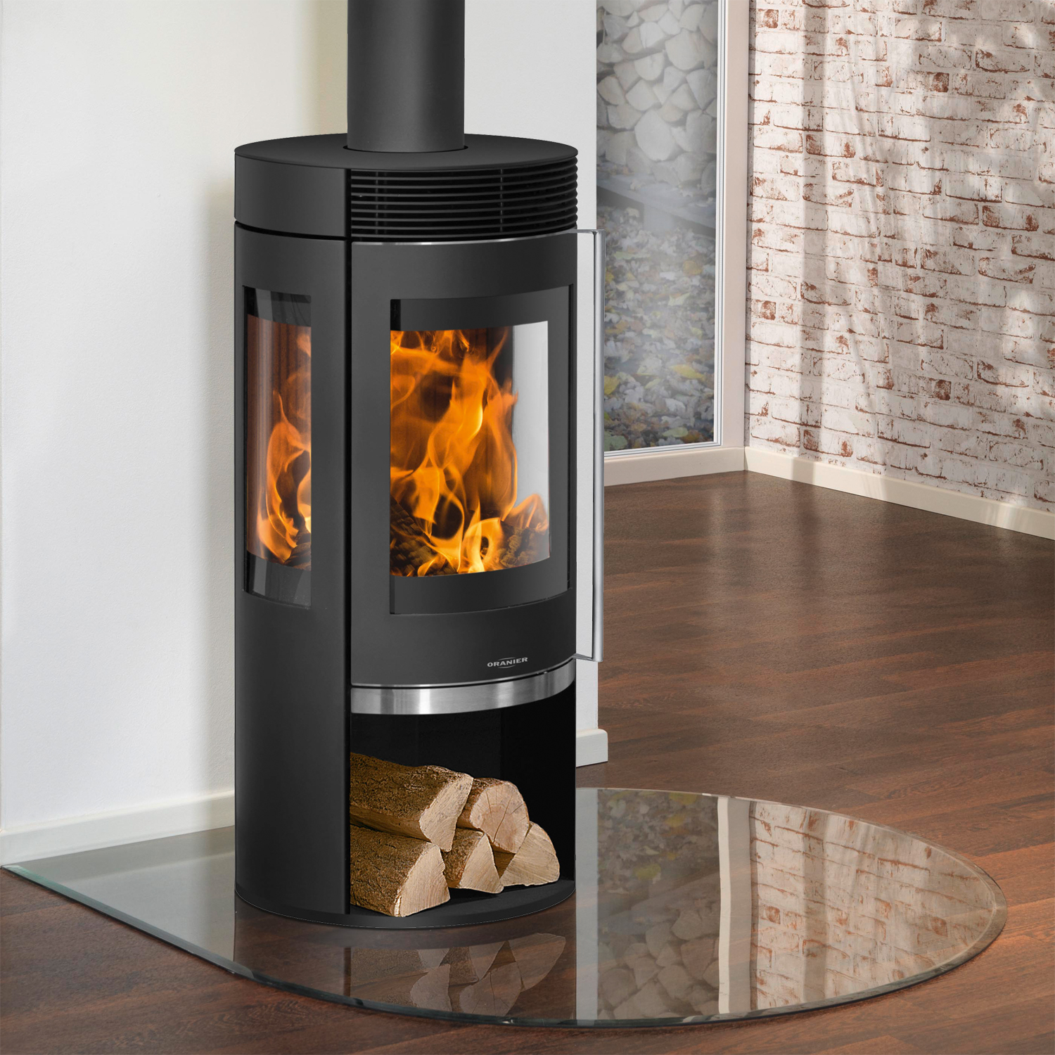 Poêle à bois Oranier Rota TRE 2.0 Acier Noir