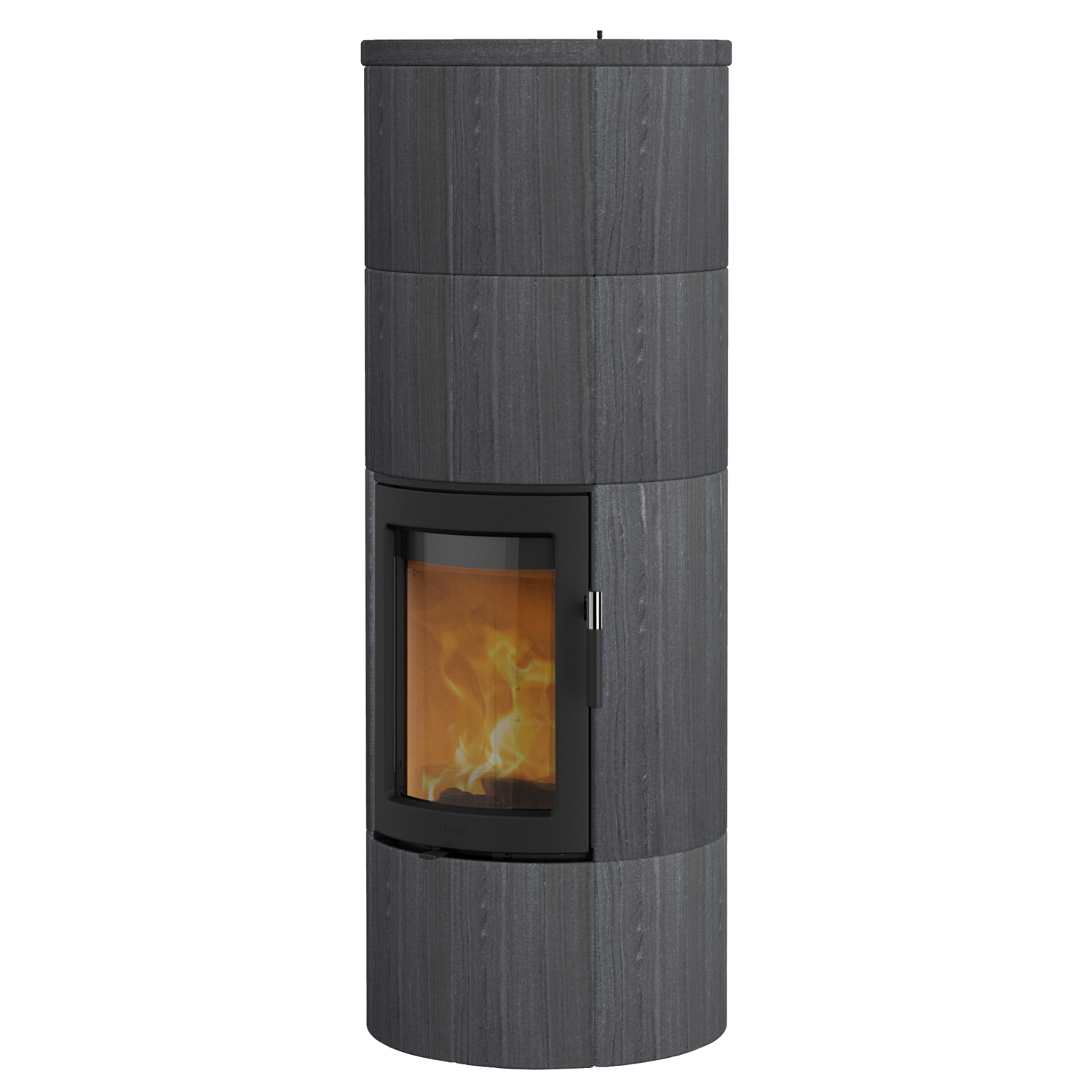 Lotus Maestro 2 Poêle à bois Indian Night, porte noire, sortie de fumée arrière