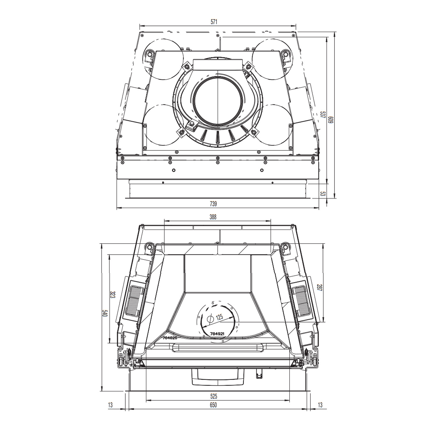 Austroflamm 65x51 S 2.0 Insert de cheminée