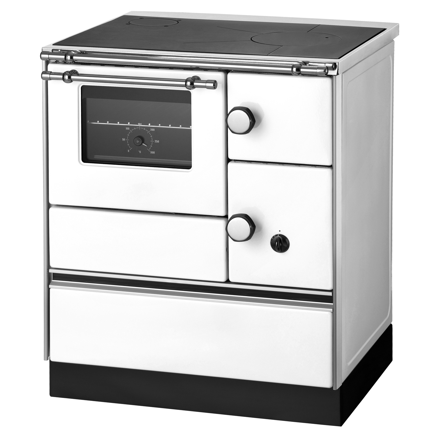 Westminster K76-70 cuisinière à bois acier blanc, gauche