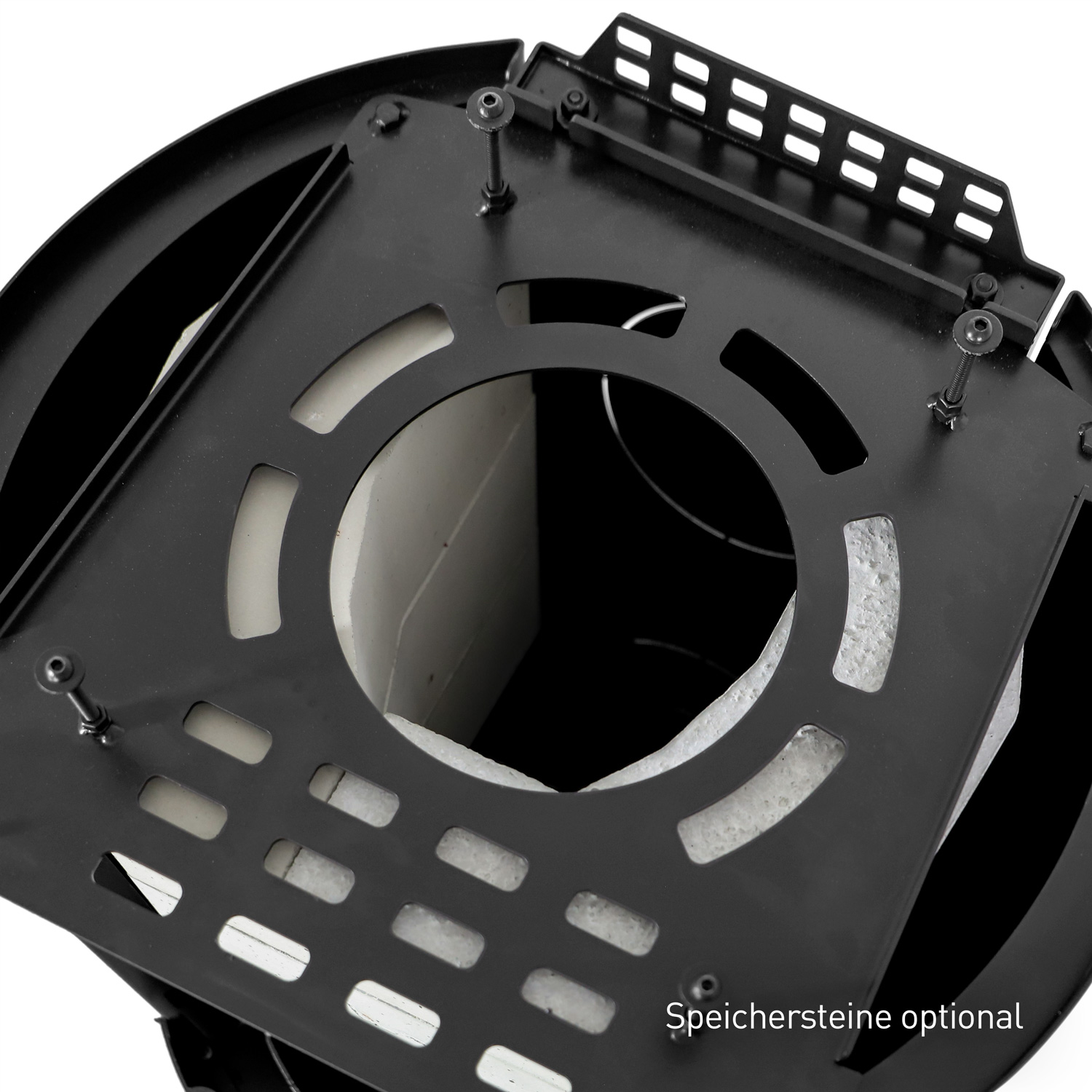 Schmitzker Fisterra Cristal Poêle à bois en acier noir, vitre frontale Schmitzker Fisterra Cristal Poêle à bois en acier noir, vitre frontale