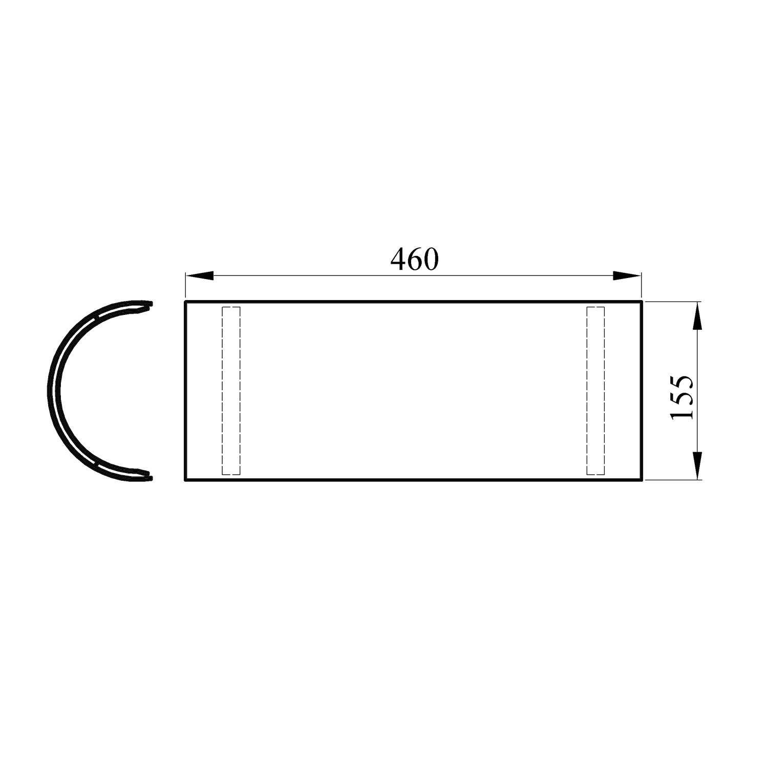 Raik Basic Écran thermique 120mm gris fonte Tuyau de fumée L: 460mm pour Tuyau de fumée / Conduit de fumée
