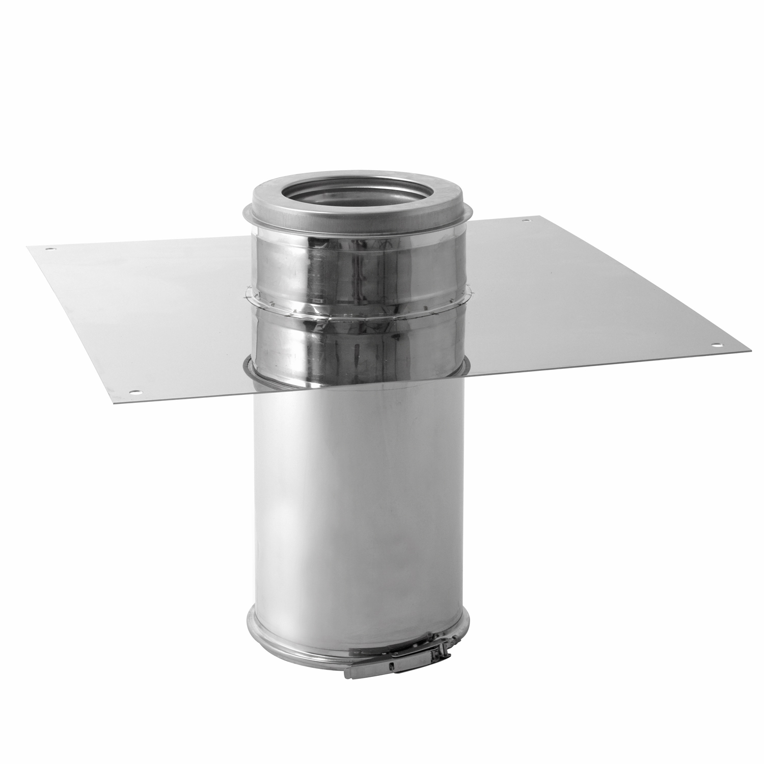 Opsinox conduit de cheminée en acier inoxydable 200mm passage de plafond VDO Opsinox conduit de cheminée en acier inoxydable 200mm passage de plafond VDO
