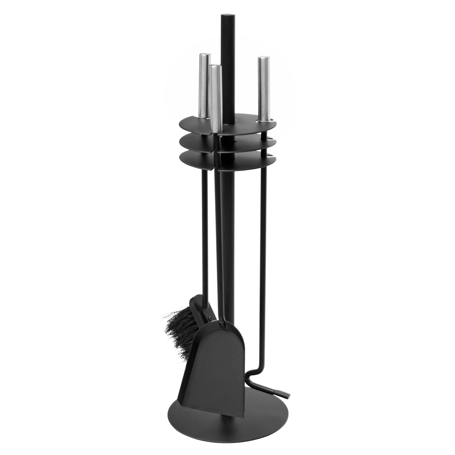 Raik Ensemble d'outils pour cheminée Friedrich, 3 pièces, anthracite, acier inoxydable, 67 cm