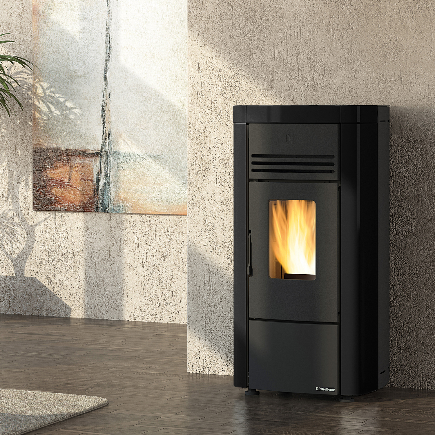 Extraflame Evolution Line Angela EVO poêle à granulés acier noir