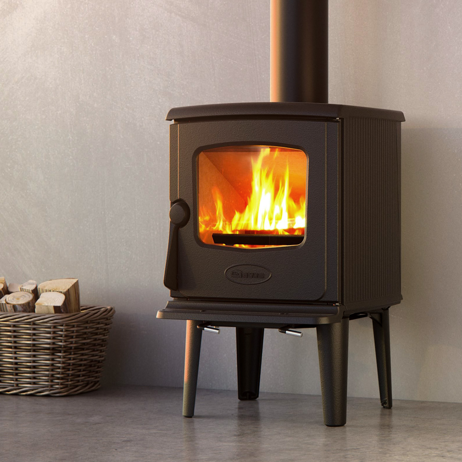 Poêle à bois Dovre 325 CB en fonte noire Poêle à bois Dovre 325 CB en fonte noire