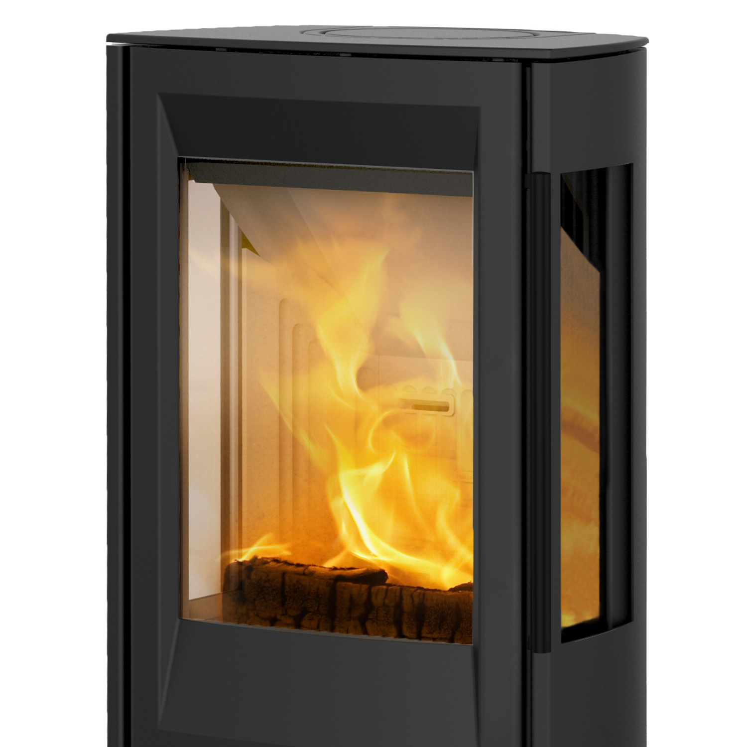 TermaTech TT30G Poêle à bois classique en acier noir