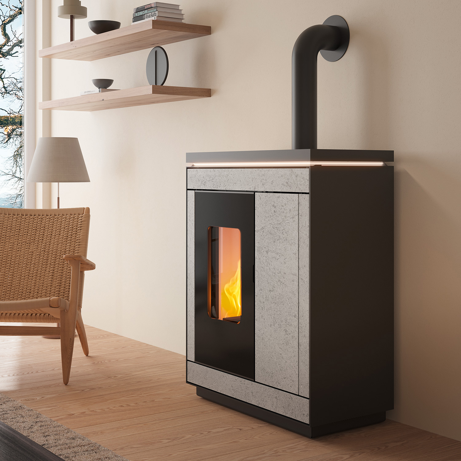 Olsberg Epana poêle à granulés pierre naturelle serpentine