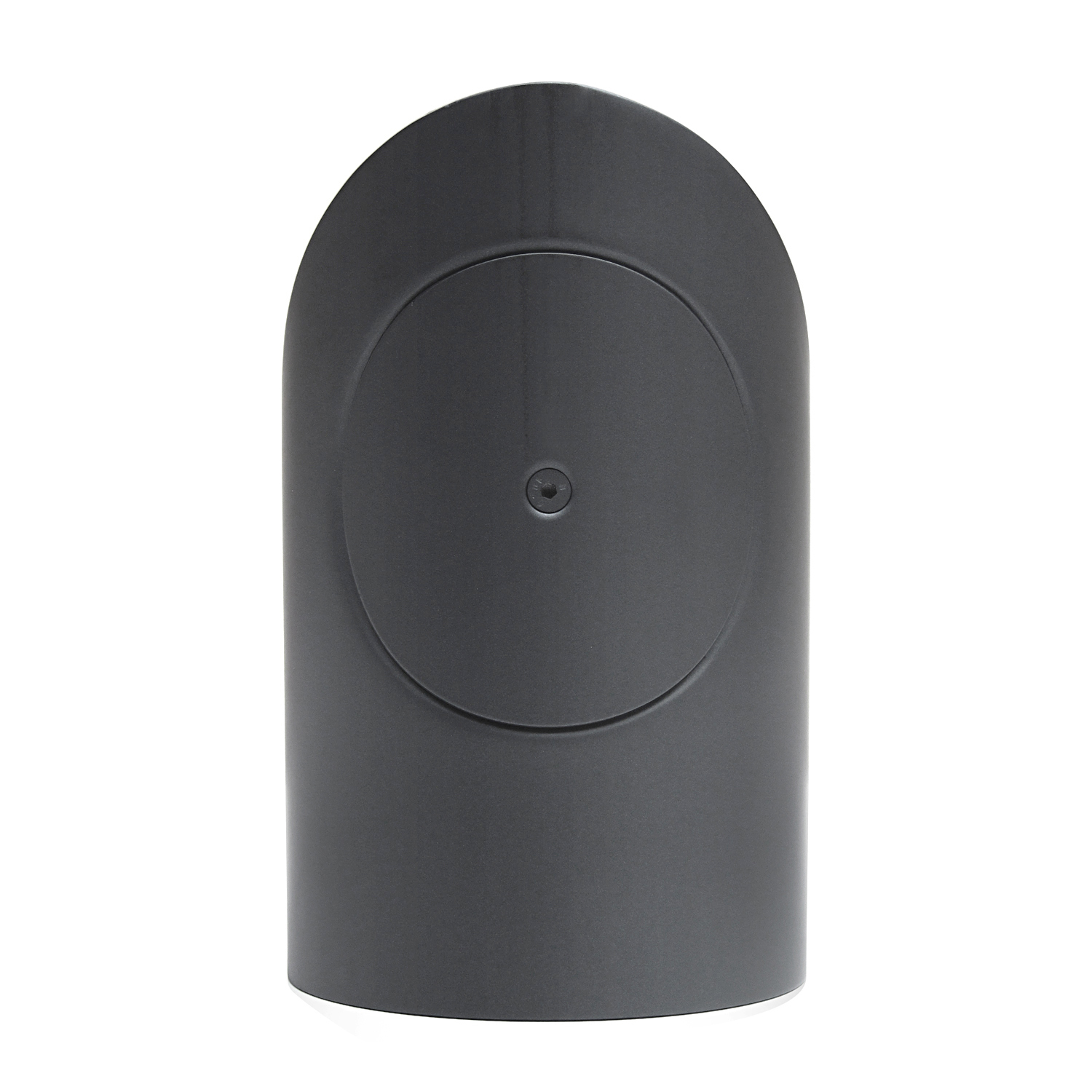 Coude de conduit de fumée Raik / Tuyau de poêle 150 mm - 90° en deux parties avec ouverture de nettoyage gris fonte