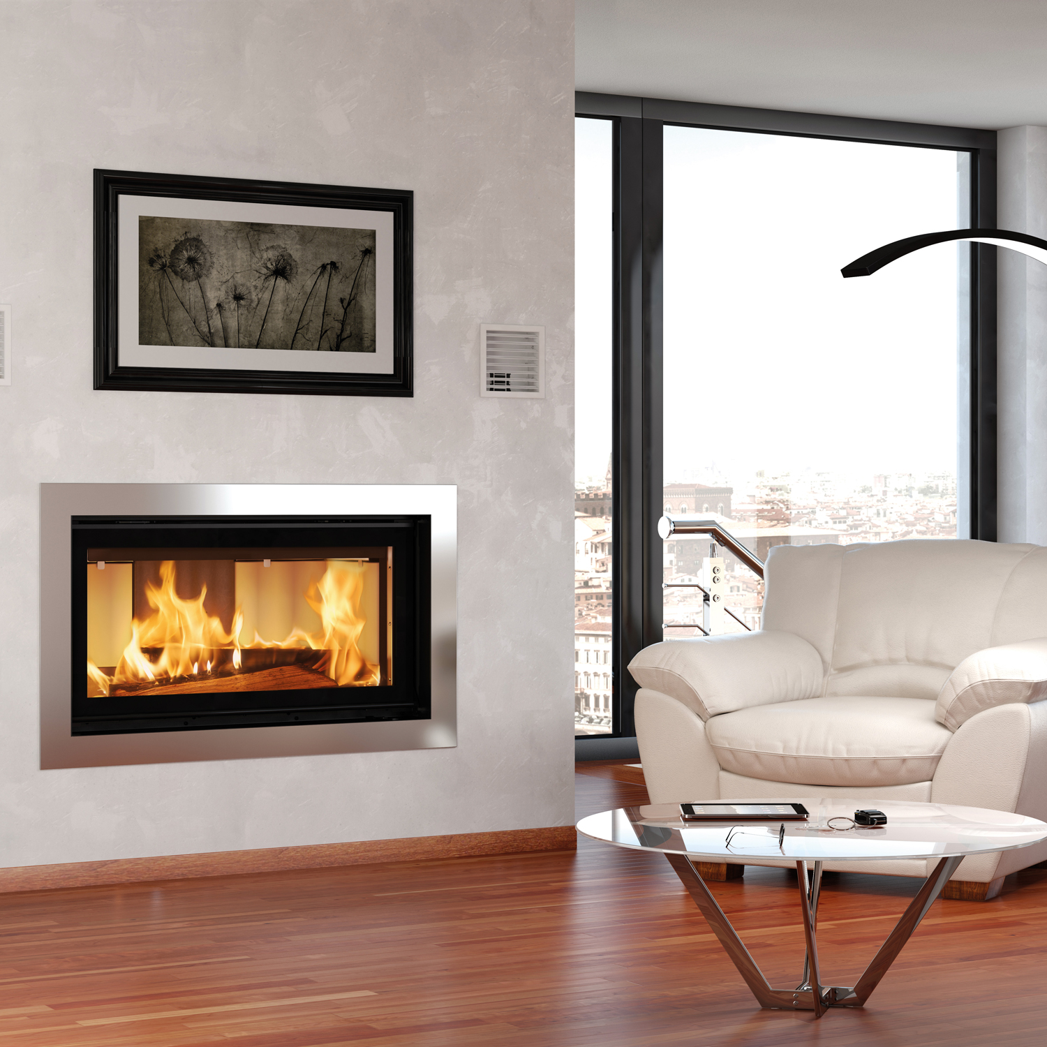 La Nordica Prestige Line Monoblocco 1000 Evo Insert de cheminée Acier Noir