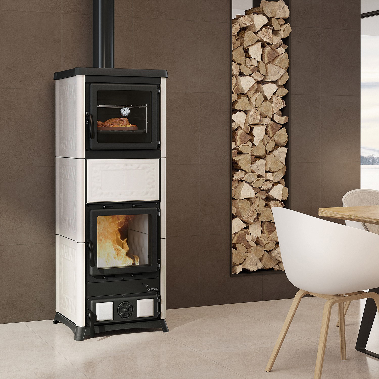 La Nordica Prestige Line Nova Forno Poêle à bois Blanc mat
