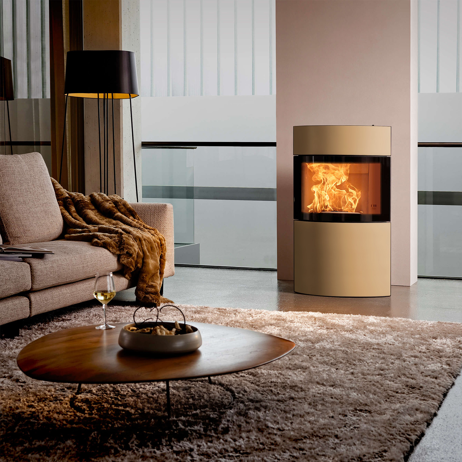Austroflamm Fynn Xtra 2.0 Poêle à bois Acier Noir / Céramique Chanvre