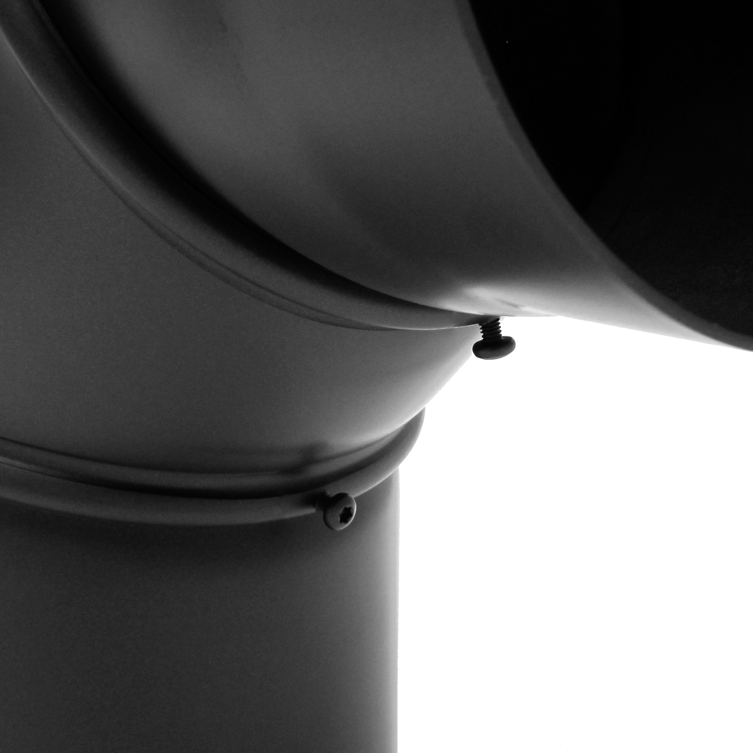 Coude de conduit de fumée Raik / Tuyau de poêle 130mm - 0°-90° noir